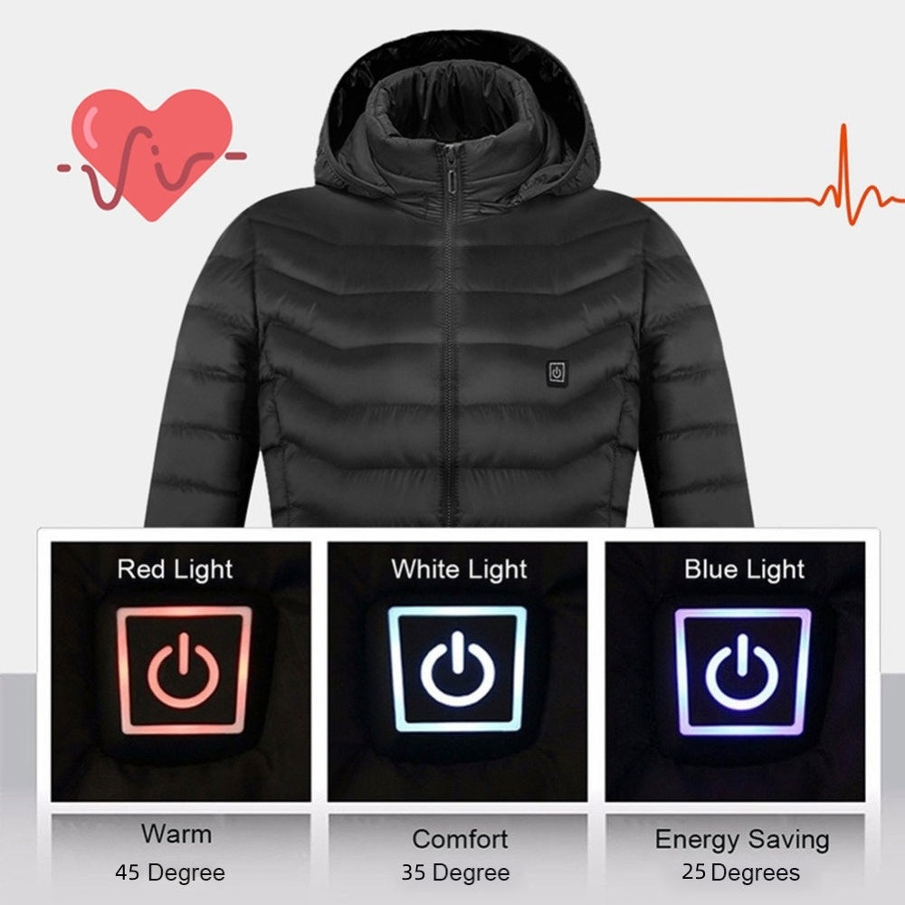 New Heated Jacket Coat USB Electric Jacket Cotton Coat Heater Thermal
