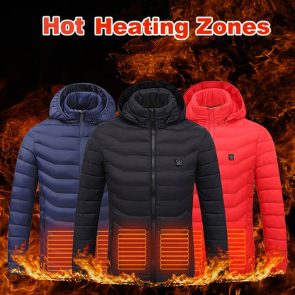 New Heated Jacket Coat USB Electric Jacket Cotton Coat Heater Thermal