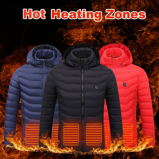 New Heated Jacket Coat USB Electric Jacket Cotton Coat Heater Thermal